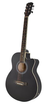 Electro Acoustic Guitar Matt Black Finish  40” Cutaway Dreadnought by Sotendo